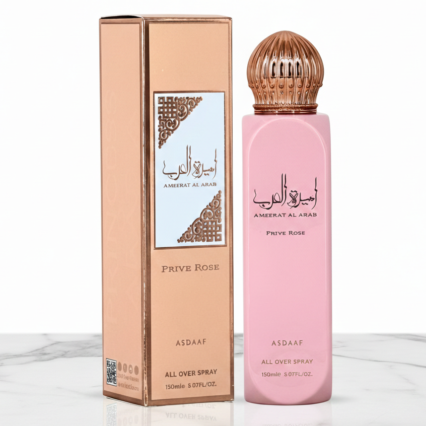 ASDAAF Ameerat Al Arab Prive Rose All Over Spray-150ml LATTAFA ASDAAF