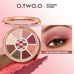O.TWO.O Round Shape Eyeshadow Pallet #03 - PINK BROWN STORM O.TWO.O