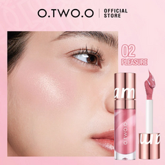 O.TWO.O 2025 New Arrival Liquid Blush in Pink Nude Brown Face Makeup Option #2 Glo Arabia