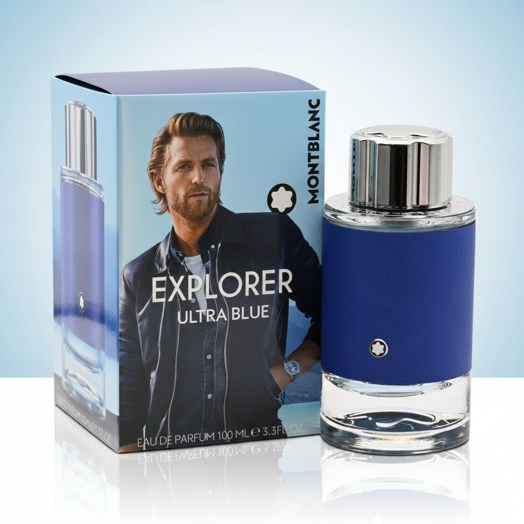 Mont Blanc Explorer Ultra Blue 100Ml - Fresh Marine Citrus Men'S Perfume Energetic Daily Wear Long Lasting Fragrance Mont