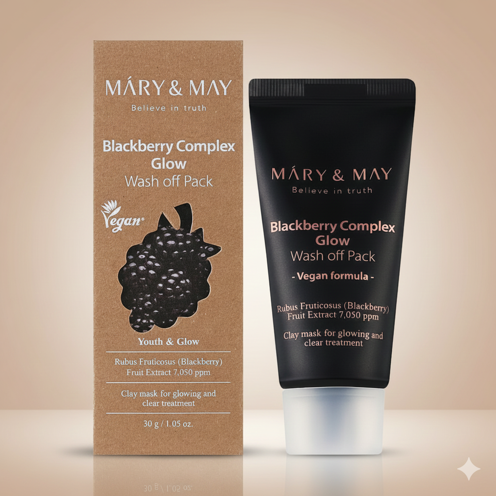 Mary&May (X) Blackberry Complex Glow Wash-Off Pack – 30g Glo Arabia