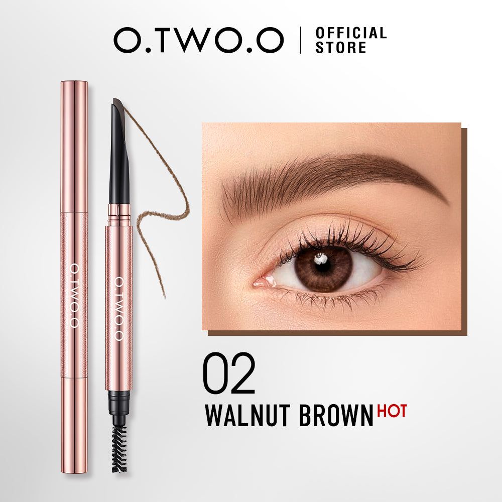 O.TWO.O Machete-shaped Smooth Long Lasting Eyebrow Pencil Walnet Brown O.TWO.O