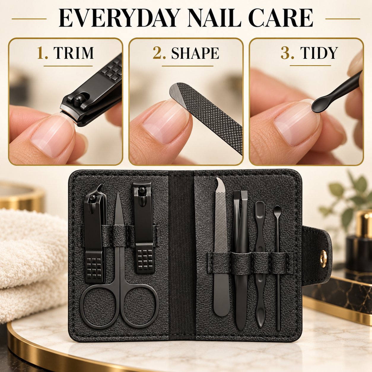 7-Piece Stainless Steel Nail Clipper Set Generic