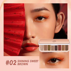 O.TWO.O 8 Colors Luxury Gold Eyeshadow Palette with Rich Color - 12g