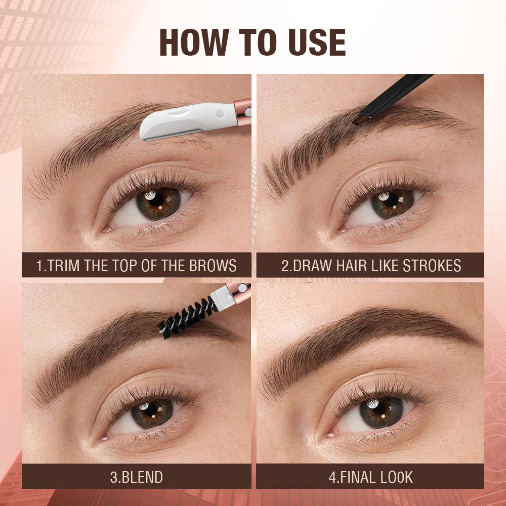 O.TWO.O 3 IN 1 Eyebrow Pen with Eyebrow scraper, brush, eyebrow pencil - 12g O.TWO.O