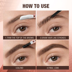 O.TWO.O 3 IN 1 Eyebrow Pen with Eyebrow scraper, brush, eyebrow pencil - 12g O.TWO.O