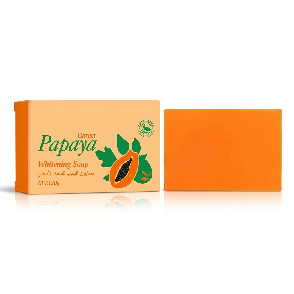 Disaar Papaya Whitening Soap 120g - Brightening Exfoliating Soap For Smooth Clear And Even Skin Tone