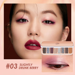 O.TWO.O 8 Colors Luxury Gold Eyeshadow Palette with Rich Color - 12g