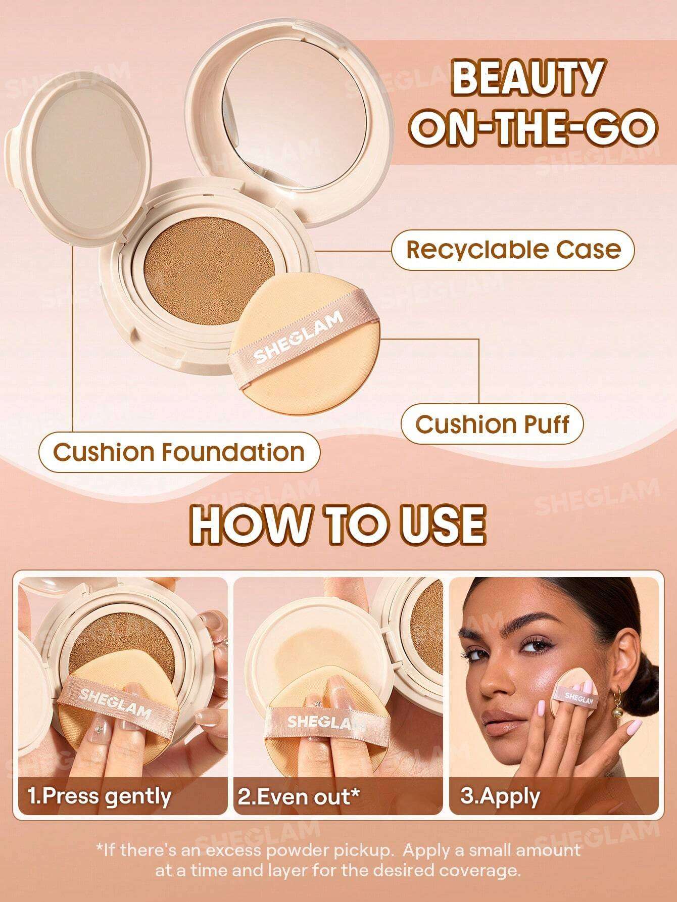 SHEGLAM Lock & Go Long Lasting Cushion Foundation Glo Arabia