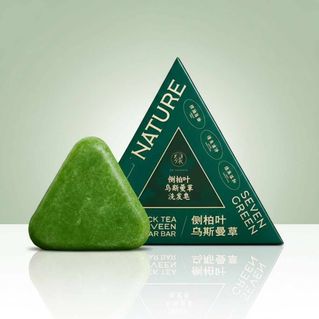 Seven Green Nature Triangle Shampoo Bar 125 g Glo Arabia