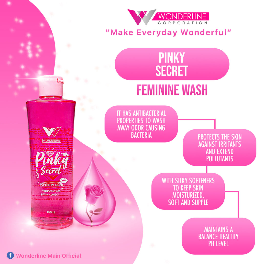 Wonderline Pinky Secret Feminine Wash - 150ml Wonderline