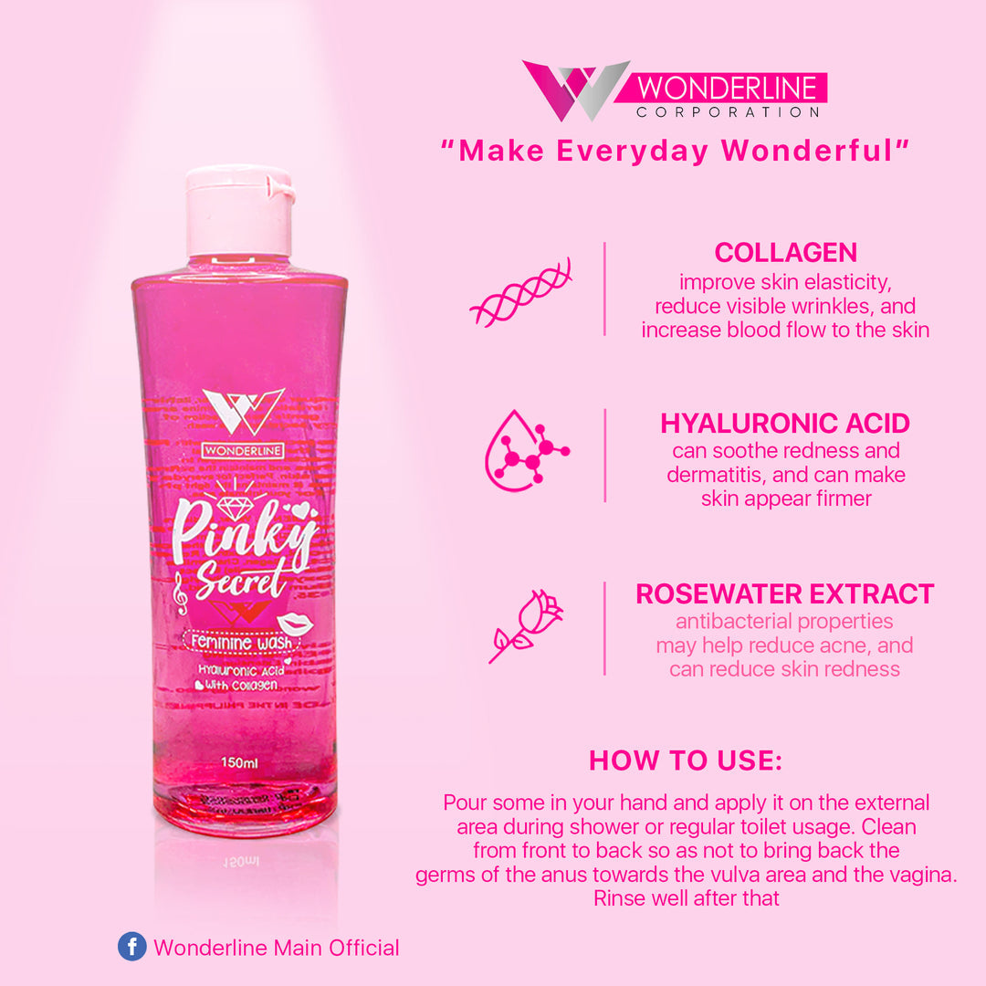 Wonderline Pinky Secret Feminine Wash - 150ml Wonderline