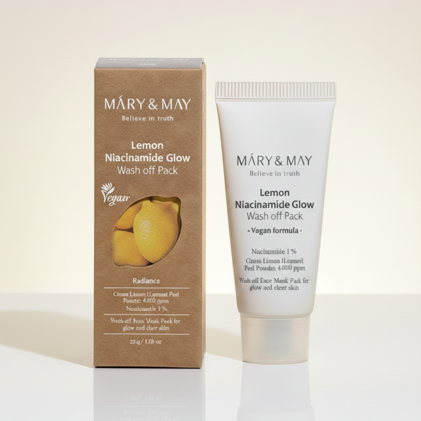 Mary&May Lemon Niacinamide Glow Wash-Off Pack – 30g Glo Arabia
