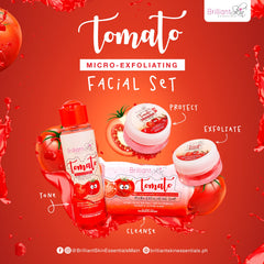 Brilliant Skin Tomato Micro Exfoliating Facial Set - 4 in 1 Brilliant Skin