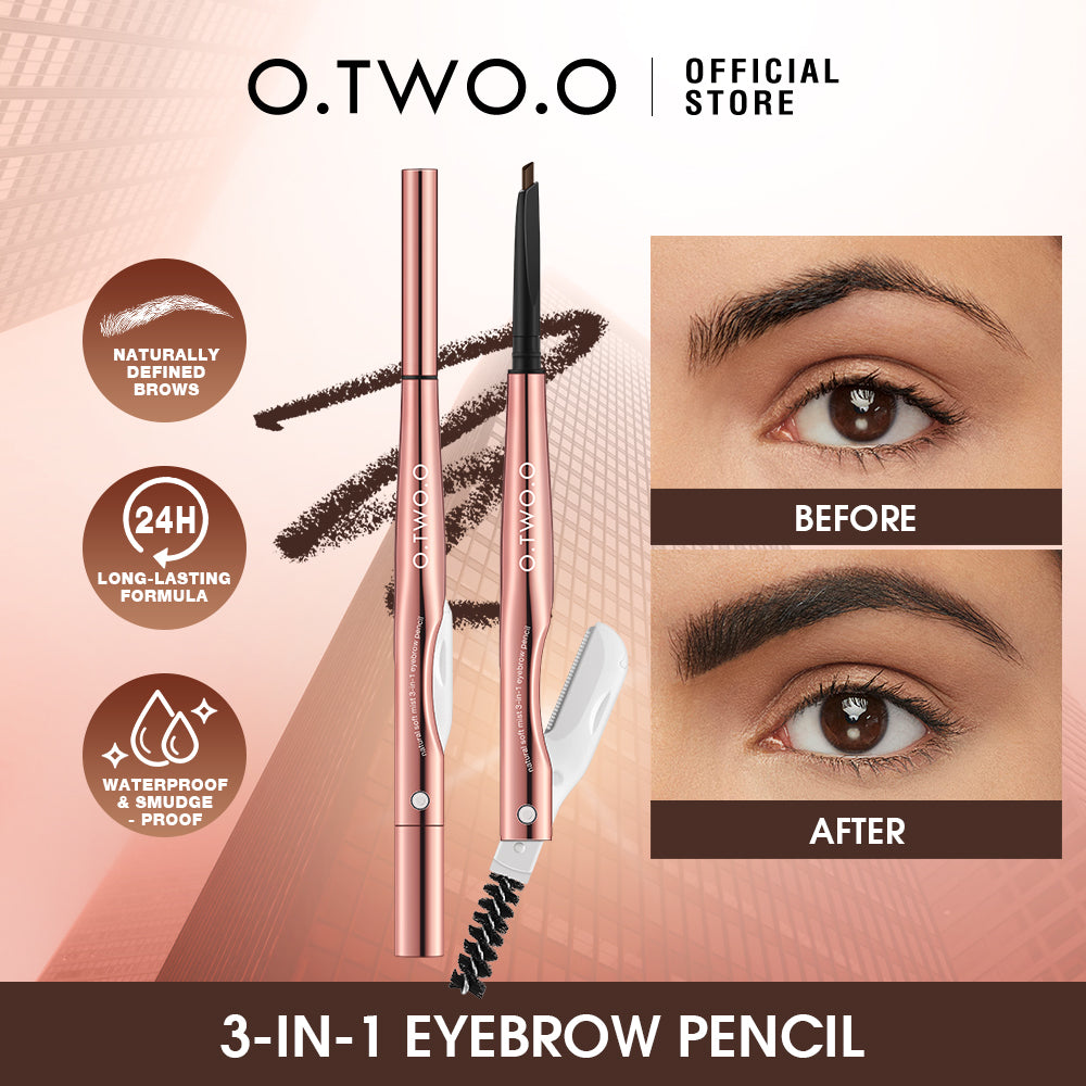 O.TWO.O 3 IN 1 Eyebrow Pen with Eyebrow scraper, brush, eyebrow pencil - 12g O.TWO.O