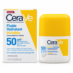 CeraVe Invisible Hydrating Fluid Sunscreen SPF50+ for Normal to Dry Skin - 50 ml
