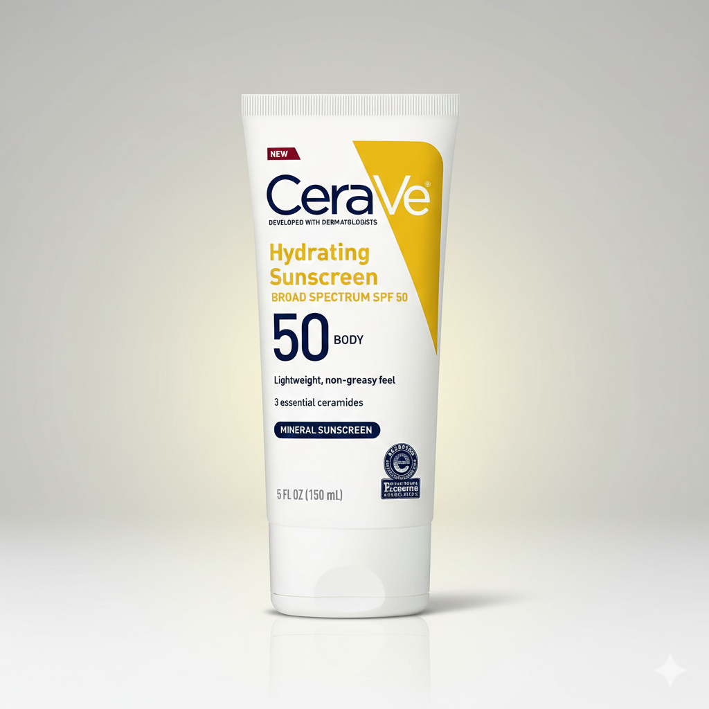 CeraVe USA Hydrating Mineral Sunscreen Body spf50 150mL Glo Arabia