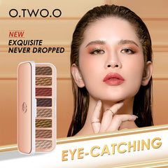 O.TWO.O 8 Colors Luxury Gold Eyeshadow Palette with Rich Color - 12g