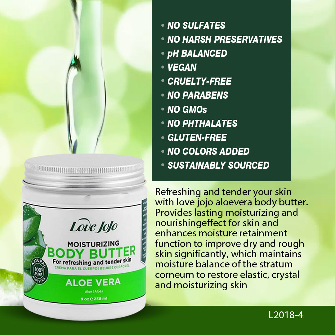 Love Jojo Moisturizing Body Butter For Refreshing And Tender Skin - Aloe Vera - 258ml Love Jojo