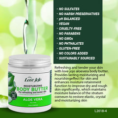 Love Jojo Moisturizing Body Butter For Refreshing And Tender Skin - Aloe Vera - 258ml Love Jojo