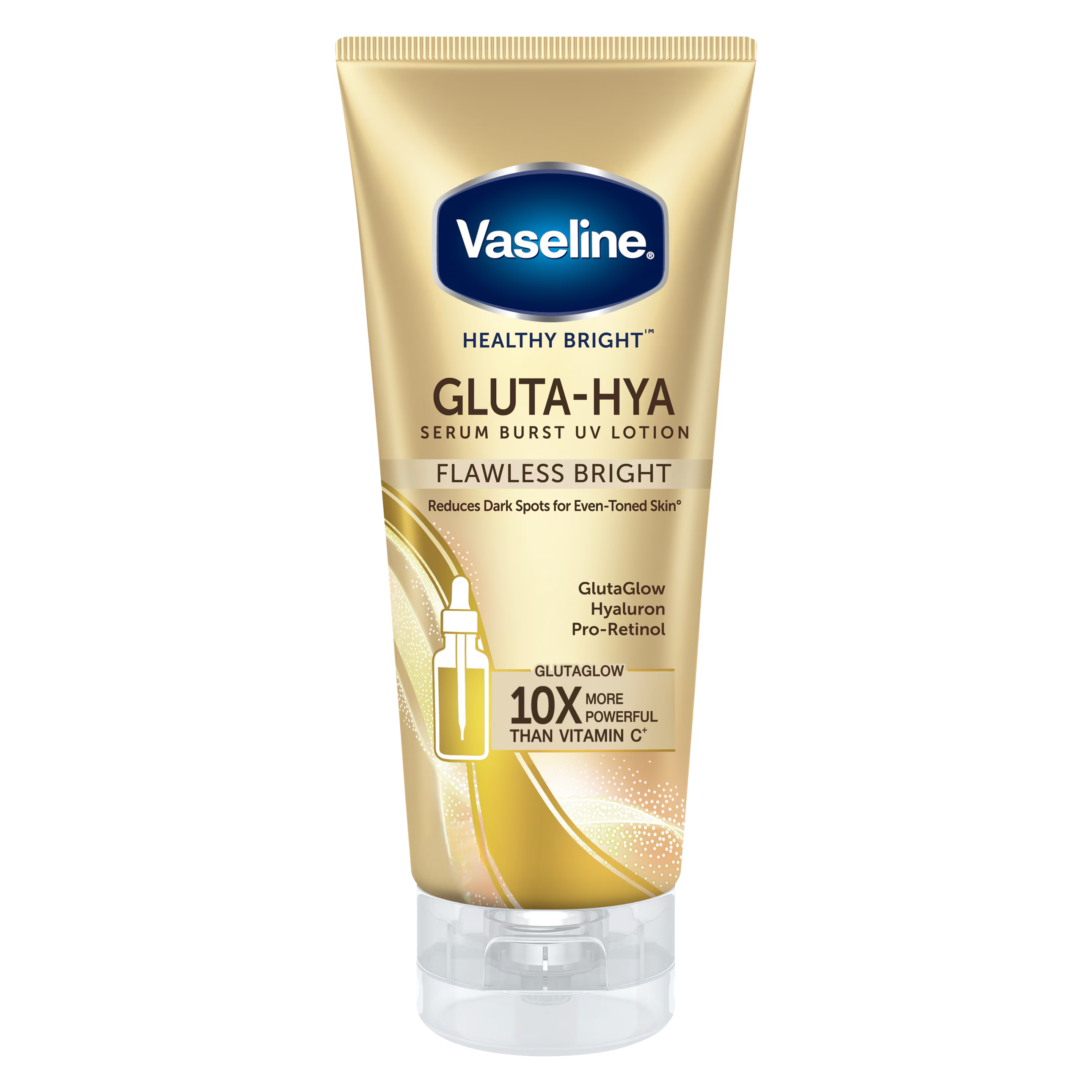Vaseline Gluta-hya Serum Burst UV Lotion Flawless Bright-330ml Glo Arabia