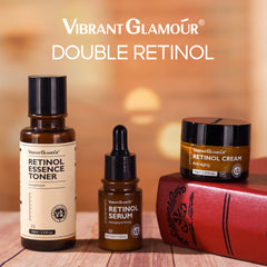 Vibrant Glamour Double Retinol Trio Set (Toner + Serum + Cream) Glo Arabia