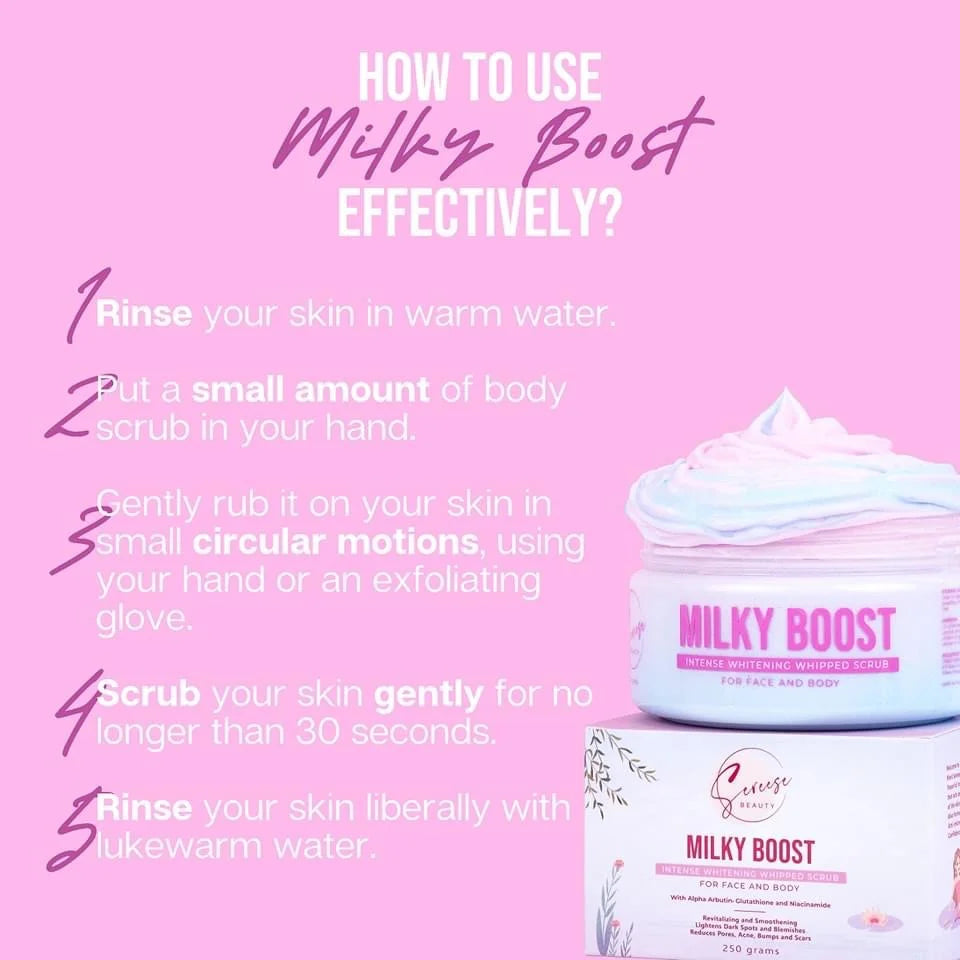 Sereese Beauty Milky Boost Intense Whitening Whipped Scrub - 250g Sereese