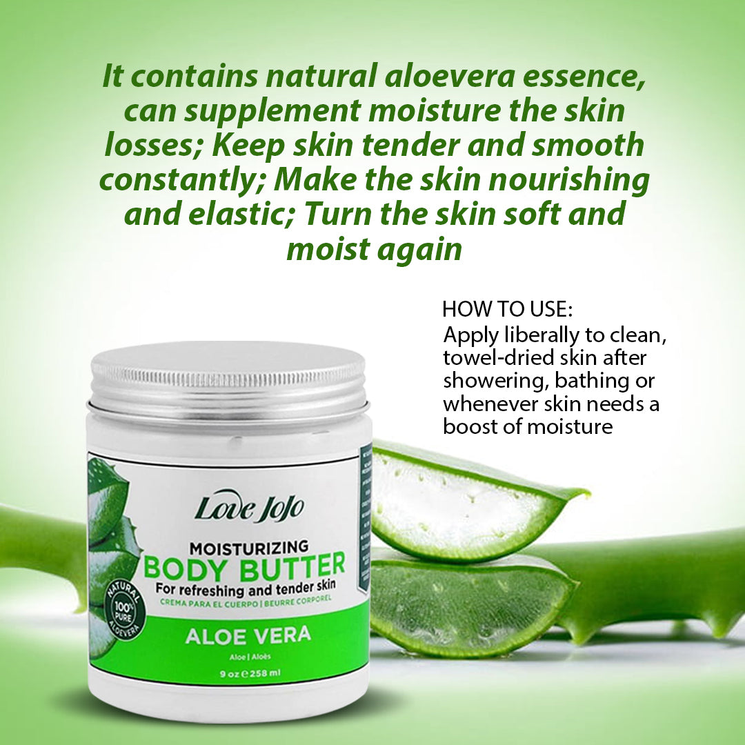 Love Jojo Moisturizing Body Butter For Refreshing And Tender Skin - Aloe Vera - 258ml Love Jojo