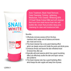 Love Jojo Snail White Gluta Healthy Facial Cleanser - 190g Love Jojo