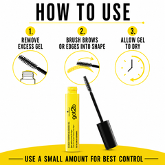 Got2b 2 in 1 Gel for Brows & Edges 16 ml - Strong Hold Eyebrow and Hair Edge Styling Gel