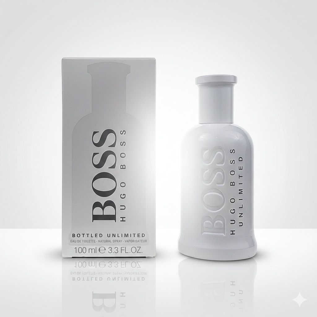 Hugo Boss Bottled Unlimited 100 ML - Fresh Aromatic Men's Perfume Energetic Sporty Long Lasting Fragrance Hugo