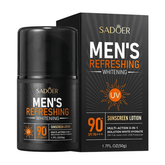 SADOER SPF 90+ Men's Refreshing Sunscreen Lotion 3 In 1 Long Lasting Isolation Whitening Cream For Men - 50g