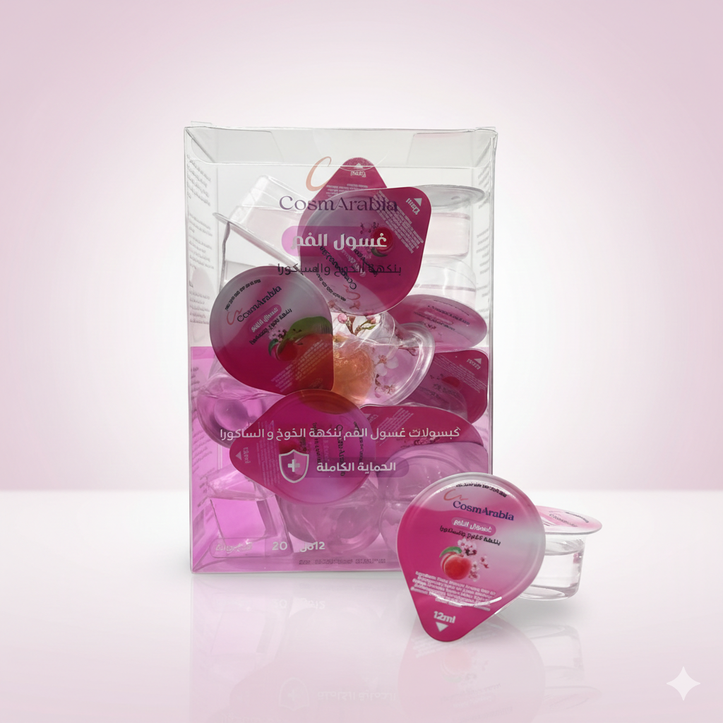 CosmArabia Mouth Wash Sakura Peach Flavour CosmArabia