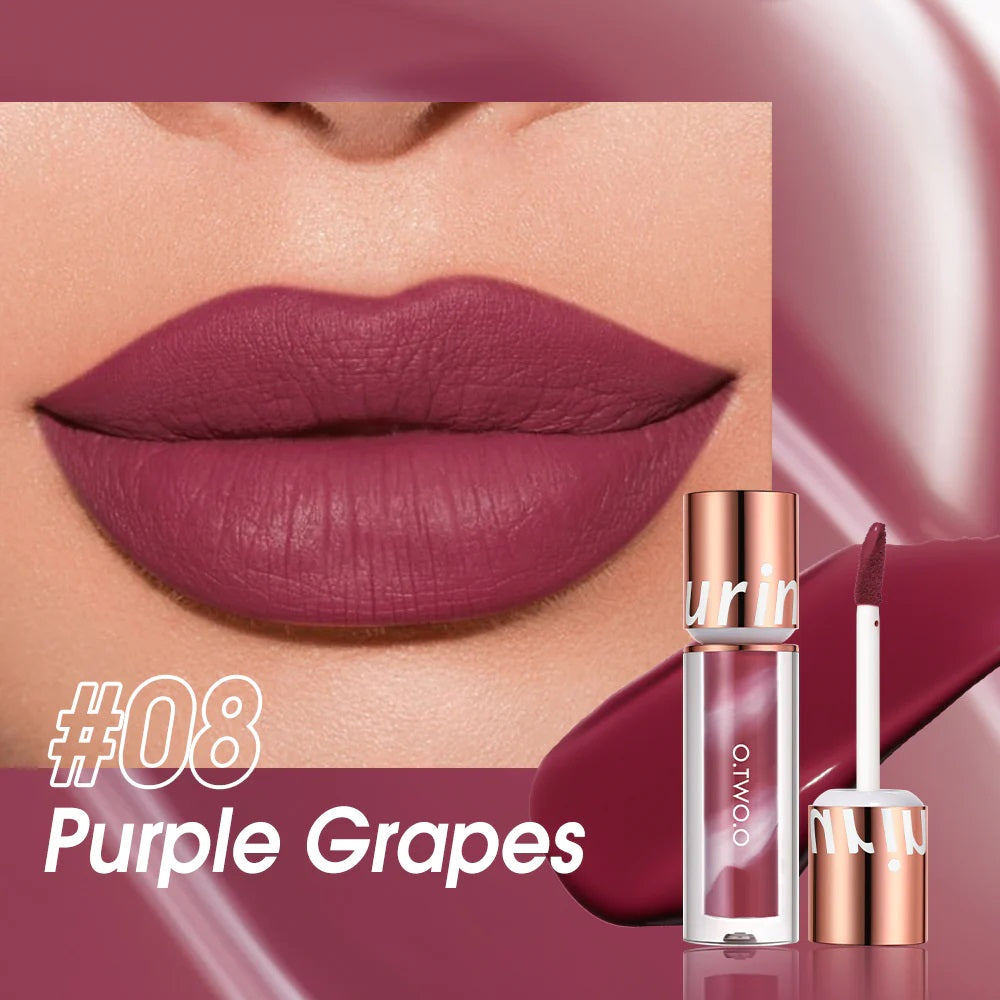 O.TWO.O Velvet Matte Liquid Lolipop Lipstick - 2.5g 08 (PURPLE GRAPES) O.TWO.O