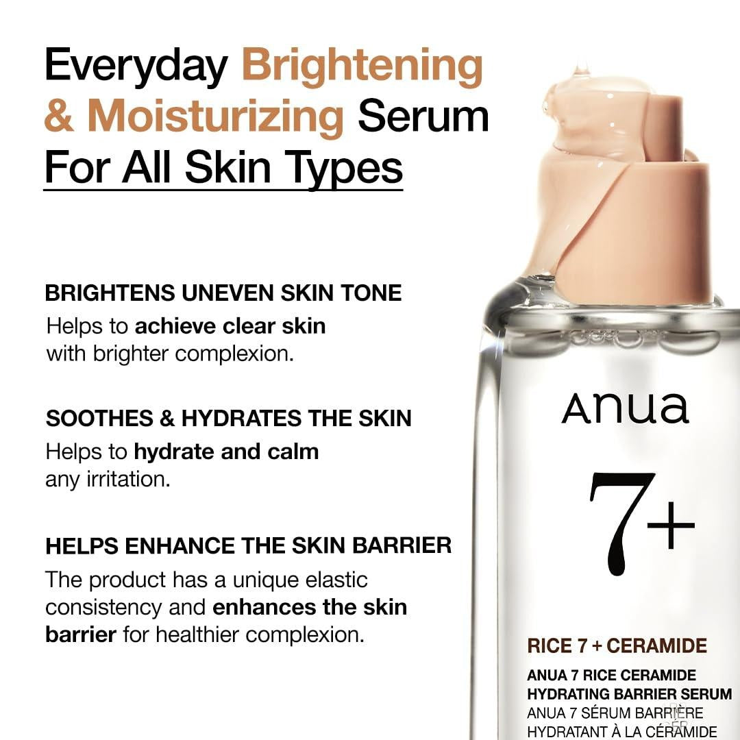 Anua 7 Rice Ceramide Hydrating Barrier Serum - 50ml Anua