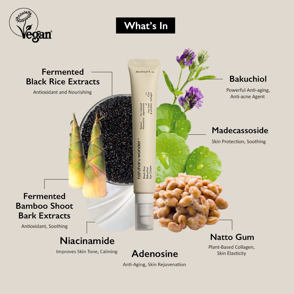 Haruharu Wonder Black Rice Bakuchiol Eye Cream - 20ml Haruharu