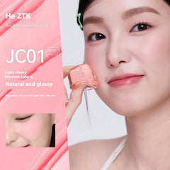 AZTK Jello Color Liquid Blush 5ml - Liquid-to-Powder Long-Lasting Cheek Tint JC01 - Sakura Custard AZTK