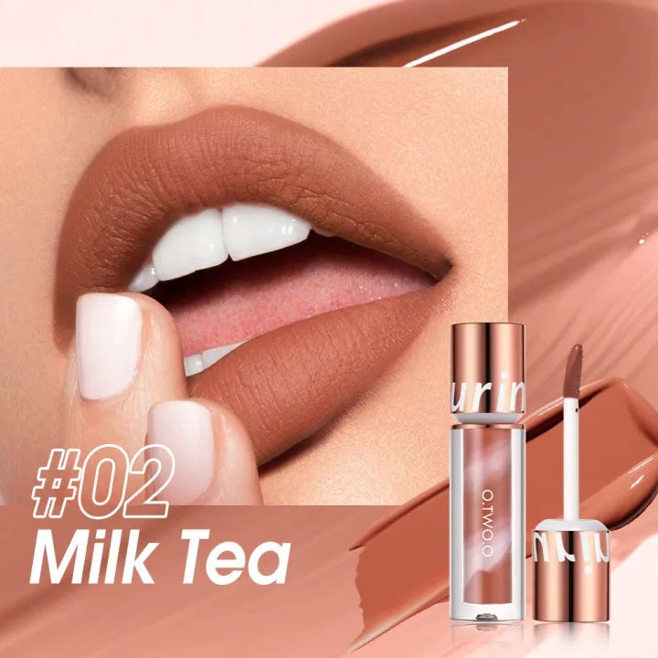 O.TWO.O Velvet Matte Liquid Lolipop Lipstick - 2.5g 02 (MILK TEA) O.TWO.O