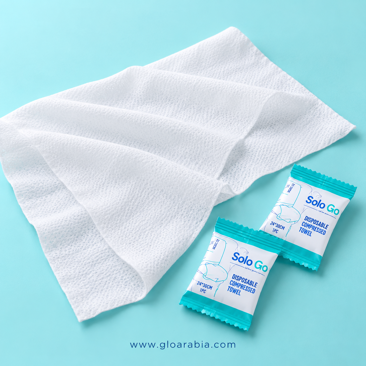 Solo Go Disposable Compressed Towels 24 x 30 cm - 10 Pcs for Travel & Personal Care Solo Go
