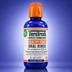 TheraBreath Healthy Gums Oral Rinse Clean Mint 473 ml - Alcohol-Free Mouthwash for Healthy Gums & Fresh Breath