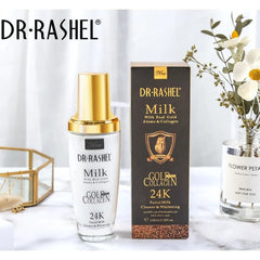 Dr.Rashel Milk With Real Gold Atoms & Collagen _ Facial Milk Cleaner & Whitening - 100ml DR.RASHEL
