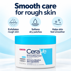CeraVe Sa Cream For Rough And Bumpy Skin 340G - Salicylic Acid Smoothing Body Cream For Dry Textured Skin CeraVe