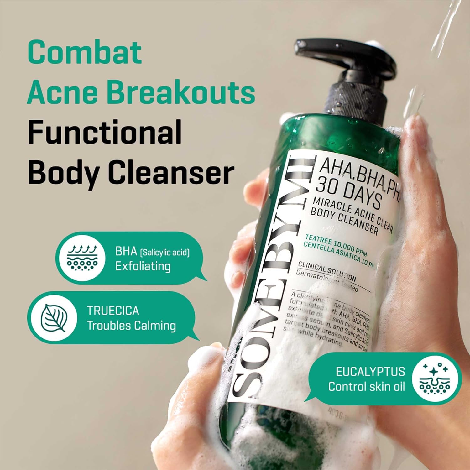 Some By Mi AHA.BHA.PHA 30Days Miracle Acne Clear Body Cleanser - 400GM SOME BY MI