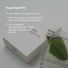 ABIB Mild Acidic pH Sheet Mask_HEARTLEAF FIT Abib