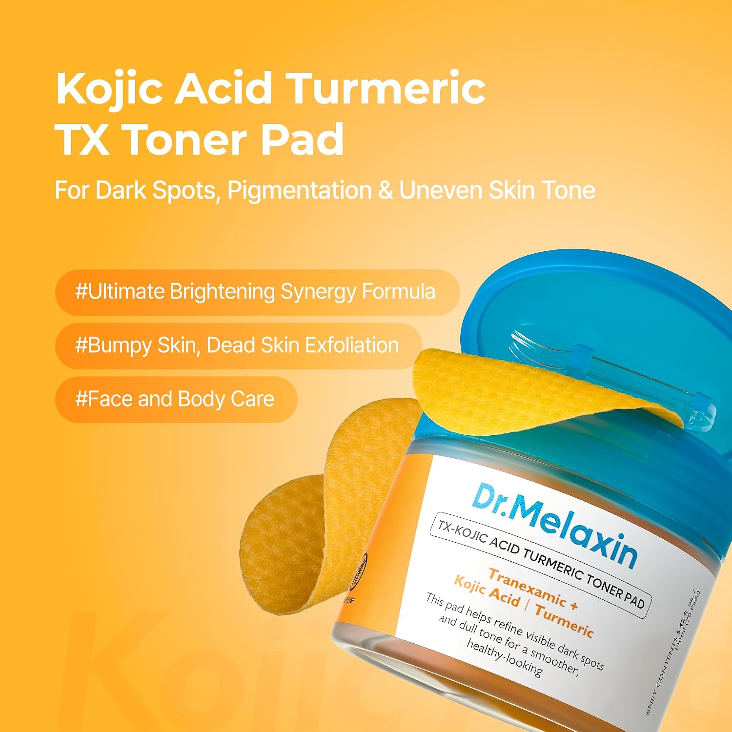 Dr. Melaxin Kojic Dark Spot Duo – Turmeric Toner Pads + TX Brightening Ampoule Dr. Melaxin