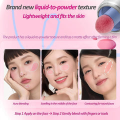 AZTK Jello Color Liquid Blush 5ml - Liquid-to-Powder Long-Lasting Cheek Tint AZTK
