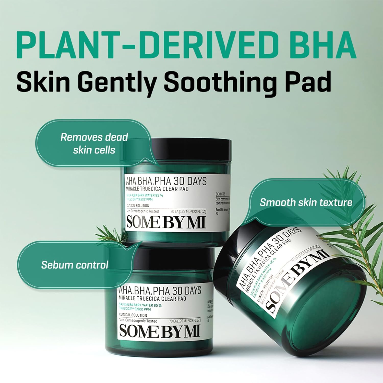 Some By Mi AHA.BHA.PHA 30Days Miracle Truecica clear pad - 125ML SOME BY MI