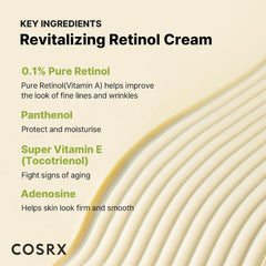 COSRX The Retinol 0.1 Cream 20 ml - Retinol Cream for Fine Lines & Texture | Best Before 30-01-2027 COSRX