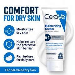 CeraVe Moisturizing Cream 236Ml - Intensive Hydrating Cream For Dry Sensitive Skin Barrier Repair CeraVe