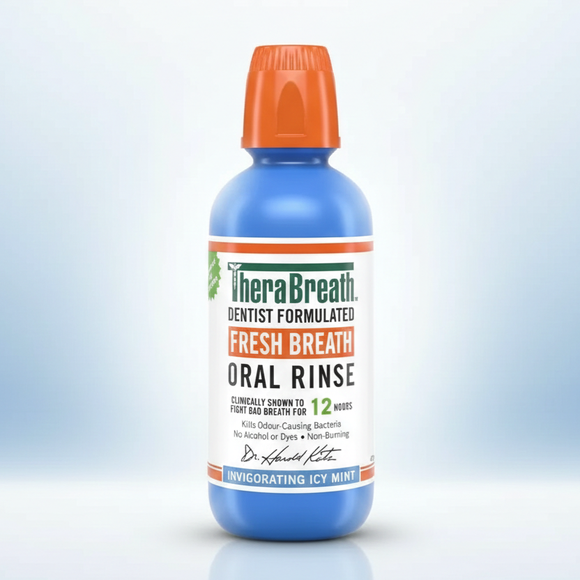 The Breath Oral Rinse Invigorating Icy Mint 473mL Glo Arabia